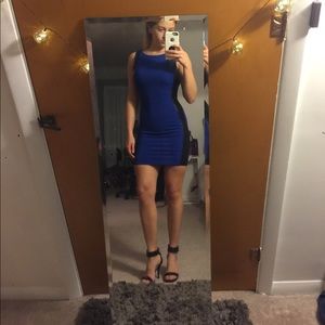 Blue body-con dress